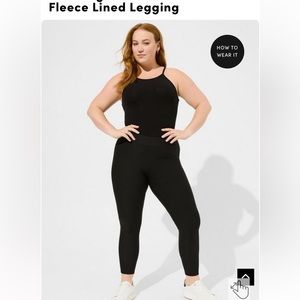 Set of 2 Black Torrid Fleece Lined Leggings Size 2